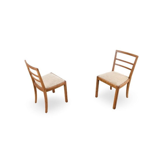 Set of 2 Original Art Deco Chairs Oak Antique Chair Vintage Design – Side chairs, Wood (photo 6 of 10)