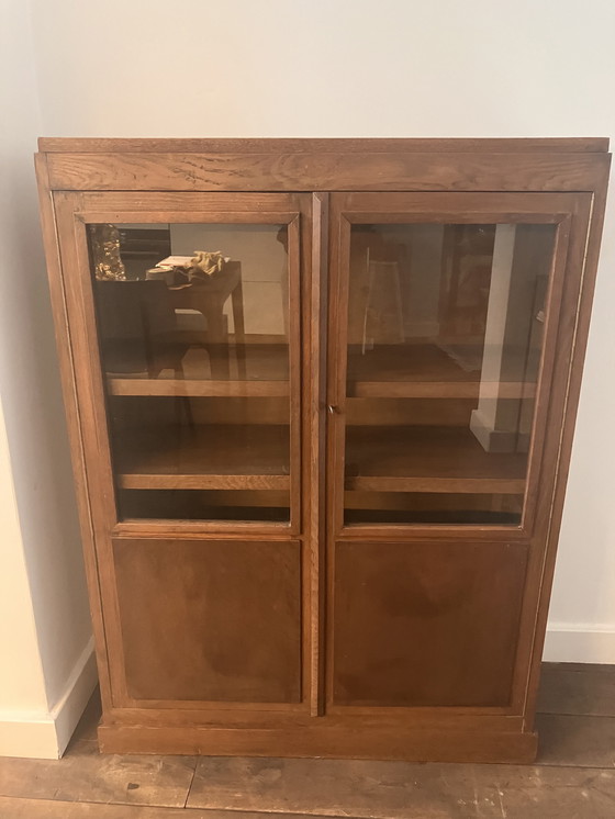 Image 1 of Wandschrank / Vitrine / Highboard im Stil der Amsterdamer Schule (Niederländisches Design)