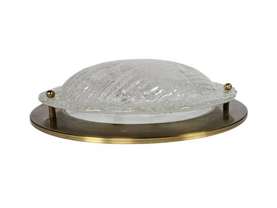 Image 1 of Hillebrand Leuchten - Hollywood Regency style - 'frosted' glass - brass - 80's