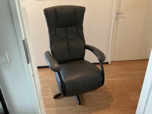 2 De Toekomst relax fauteuils 1x medium en 1x XL – verstelbare relaxstoel, Leather, Metal
