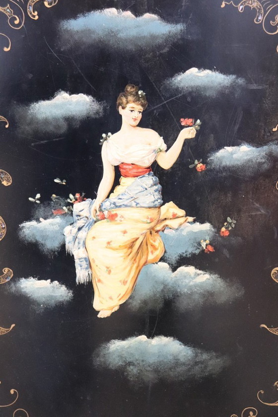 Image 1 of Set of 2 Single Beds in Iron, Art Nouveau Early 20th Century