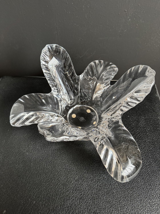 Image 1 of Vassoio portaoggetti in cristallo a forma di palma degli anni '70