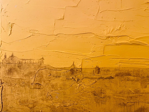 Oil painting on canvas, Egyptian desert landscape "Sun"