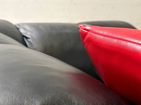 Image 1 of Elegantes Sofa von Poltrona Frau aus Leder, Italien, 1970er Jahre