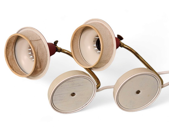 Image 1 of Pair of bedside lamps / table lamps, 1950s