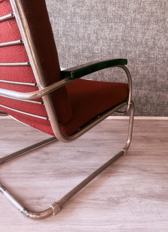 Image 1 of Rare L. vd Vlught (Gispen) Armchair, Model VI-A-138, 1931-