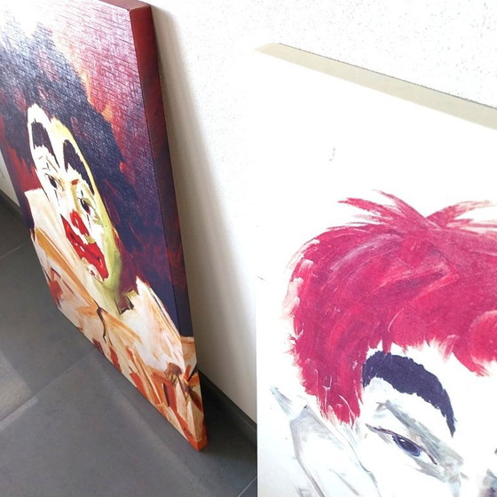 Image 1 of Julklapp Christmas Original   Expressionist Acrylic Canvas  Modern Art Wall Decor – Bold Emotional Portrait” 2 Silvio Pian