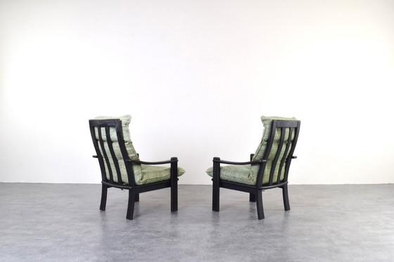 Image 1 of Deense loungestoelen en salontafel uit het midden van de vorige eeuw, jaren 70.