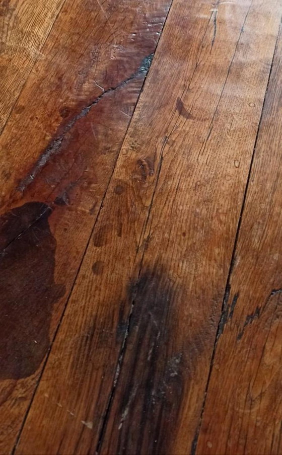 Image 1 of Antique rustic solid oak large dining table