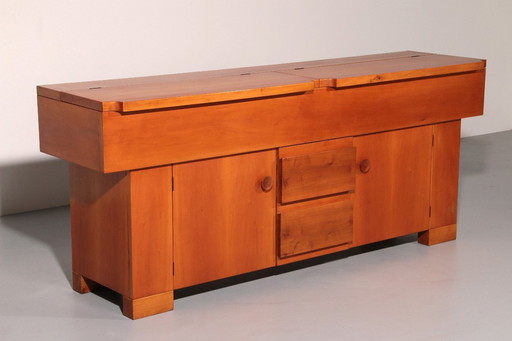 Buffet Torbecchia en noyer par Giovanni Michelucci pour Poltronova, 1964