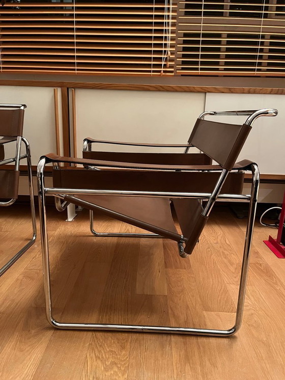 Image 1 of Coppia di poltrone Wassily di Marcel Breuer, anni '60 per Gavina, Italia