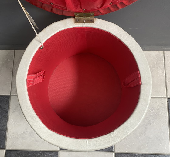 Image 1 of Round Skai Laundry Box / Stool 1960s