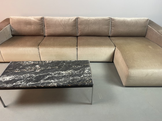 Eccezionale Divano Modulare Walter Knoll in Velluto Champagne. Germania, anni '70. Rif.: SM2000 (photo 4 of 15)