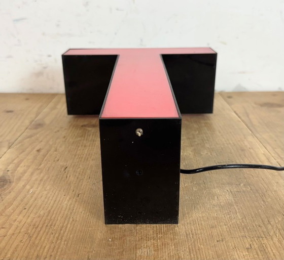 Image 1 of Vintage Red Illuminated Letter T , 1970s
