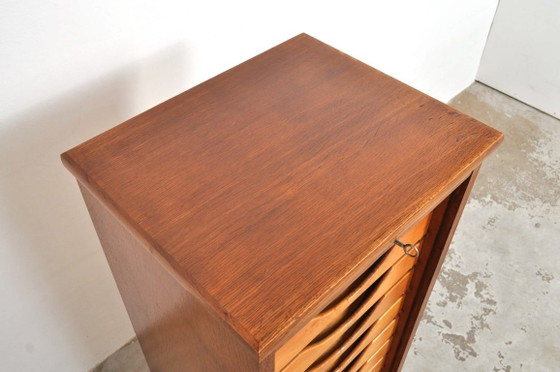 Image 1 of Vintage eiken roldeurkast / archiefkast