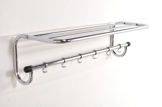 Vintage Wall Coat Rack in Gispen style, 1950s – Metal (photo 4 of 9)