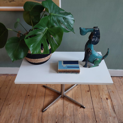 Vintage industrial TV table