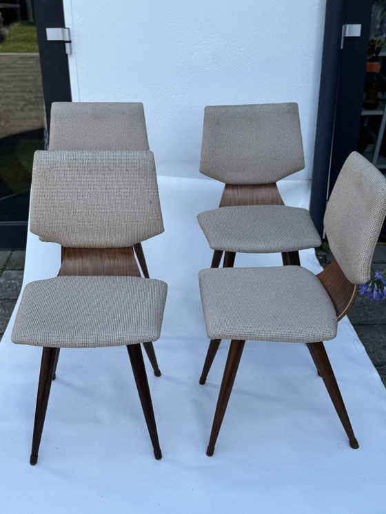 Image 1 of Satz von vier MCM-Esszimmerstühlen