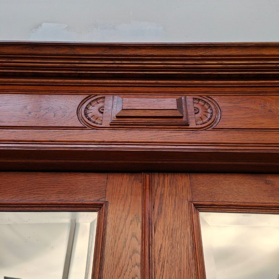 Image 1 of Antieke kledingkast garderobekast spiegelkast demontabel