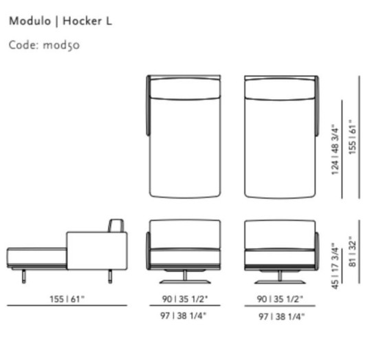 Image 1 of Studio Henk Modula 2,5-Sitzer Ecksofa – Teddyweiß