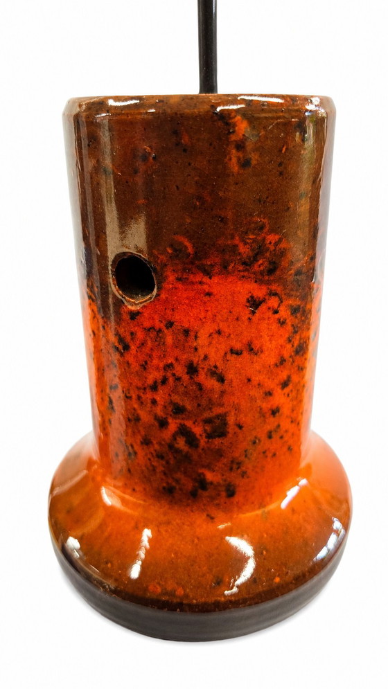 Image 1 of Exclusivo conjunto de 3 lámparas colgantes de cerámica hechas a mano | Gerk Gnodde | Leek | Década de 1970