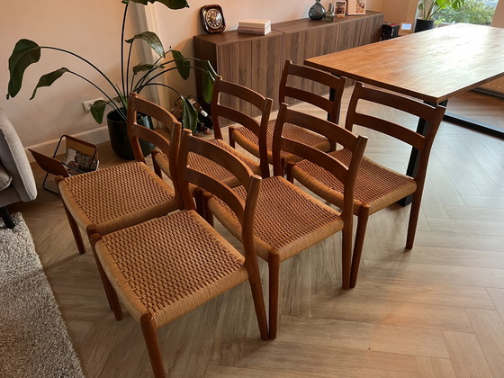 Image 1 of 6 Niels Otto Møller stoelen model 84 perfecte staat 