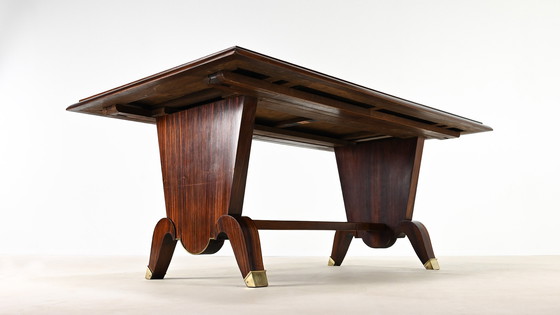 Image 1 of Table de salle à manger Art Déco en bois de rose, France, C.1930
