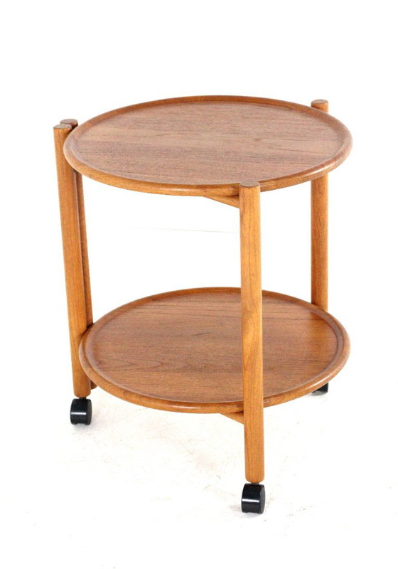 Jens Quistgaard voor Dansk Design trolley vintage met dienbladen – Serveerwagens, Wood (photo 7 of 15)