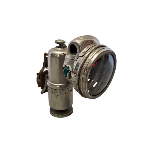 Antique German carbide bicycle lamp by Luxor, early 1900s