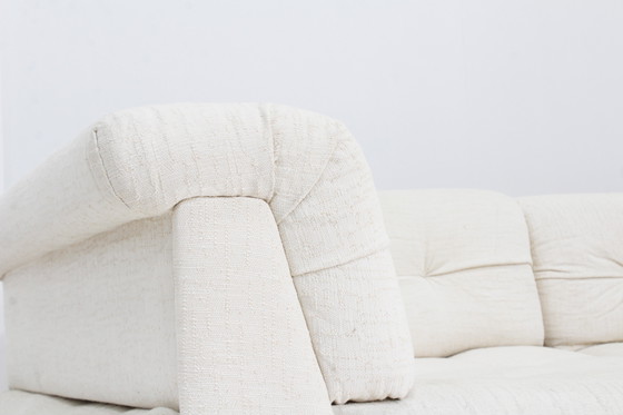 Image 1 of Vintage Roche Bobois Mah Jong sofa beige linen Hans Hopfer