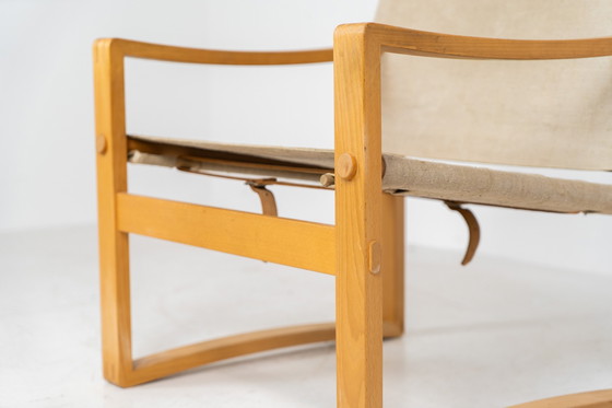 Image 1 of Safari stoel van Børge Jensen voor Bernstoffmoinde Møbelfabrik (Denemarken, jaren 1970).