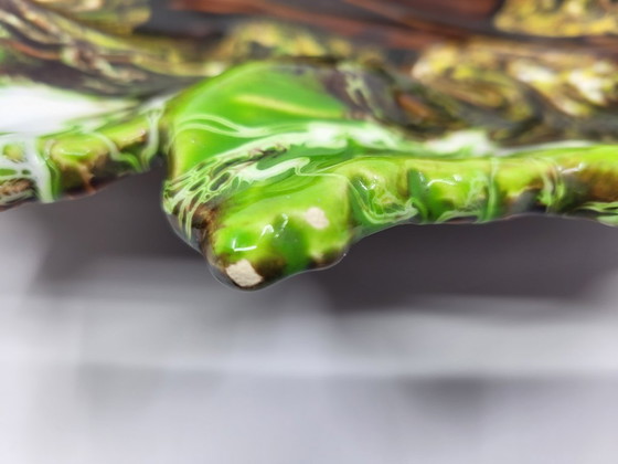 Image 1 of Taza de cerámica verde Vallauris Francia Costa Azul 1970