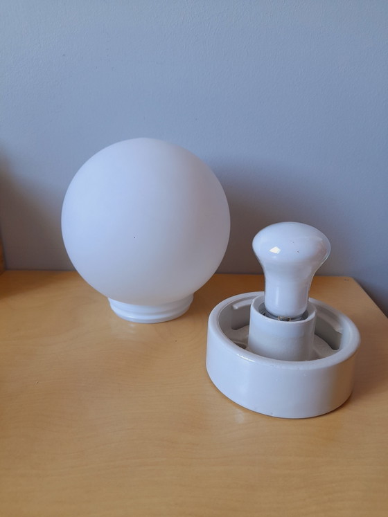 Image 1 of Wandleuchte aus Keramik und Opalglas