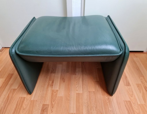 Pouf Leolux Bora Bora original en cuir vert foncé – hockers en poefs, Leather