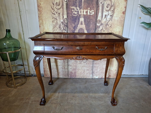 antique classic English tea table, Wishkeybar drinks table dim, 86x46cm and 73cm high