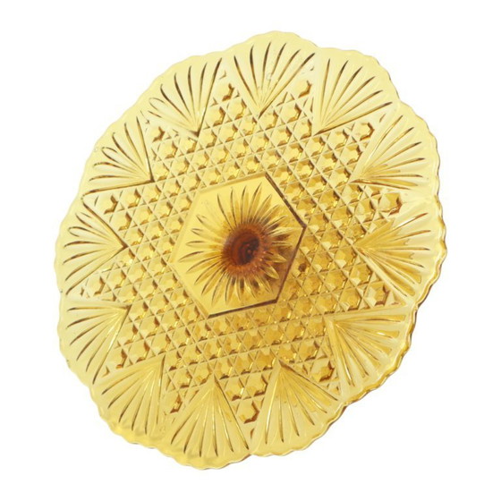 Image 1 of Bandeja de ámbar Art Déco para tartas