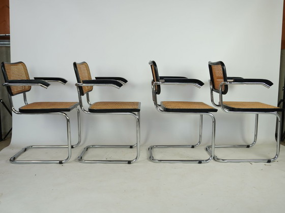 Image 1 of 4 chaises cantilever style Marcel Breuer, design vintage Cesca