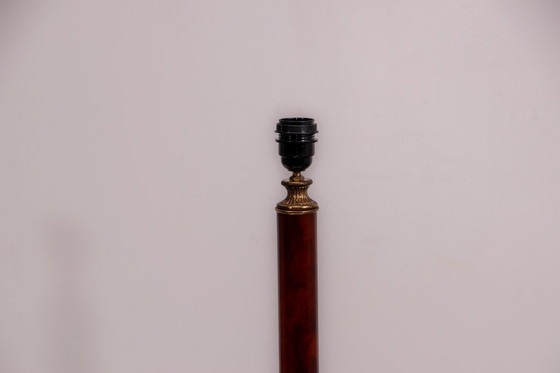 Image 1 of Set of French Empire style lamps made from amber bakelite and brass