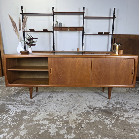 H.P. Hansen Danish Sideboard, Vintage TV Cabinet, Wall Unit – Wood (photo 5 of 15)
