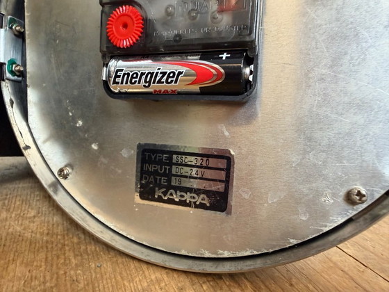 Image 1 of Vintage zwarte Kappa dubbelzijdige scheepswandklok, jaren 80