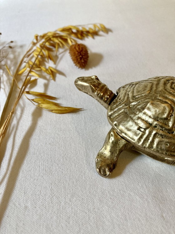 Image 1 of Brass turtle ashtray, 1970s