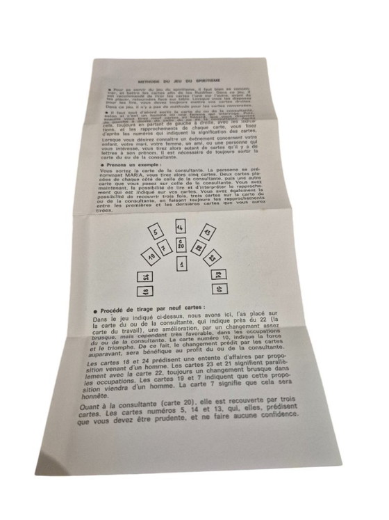 Jeux du Spiritisme, paper cards, Table accessories, White (photo 9 of 11)