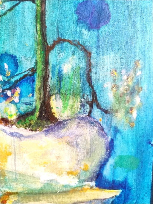 Pittura Kitty Blüm Crescita della roccia