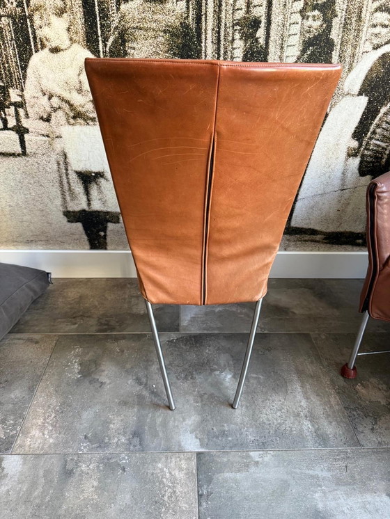 Image 1 of Amerikaans houten tafel met 8 Spica stoelen