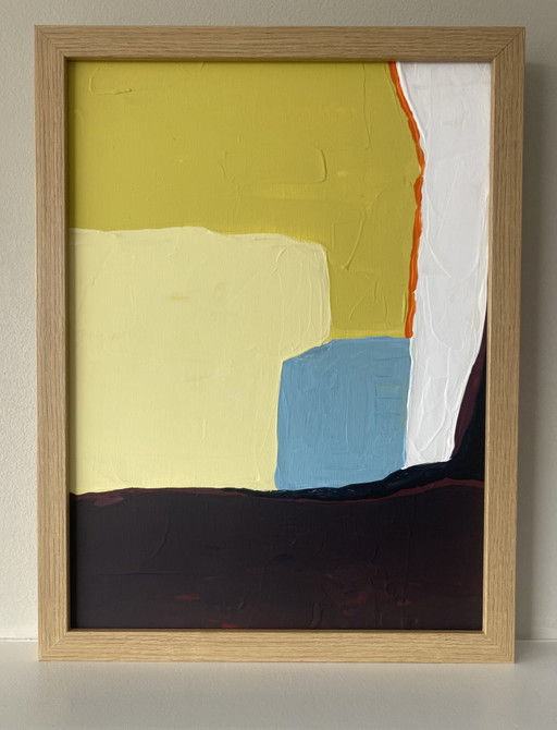 Colorful abstract painting 30x40 cm including frame