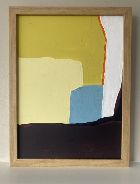 Image 1 of Colorful abstract painting 30x40 cm including frame