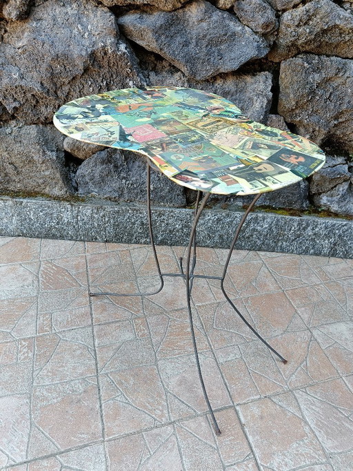 Mid Century Gitaar Schilderij Salontafel