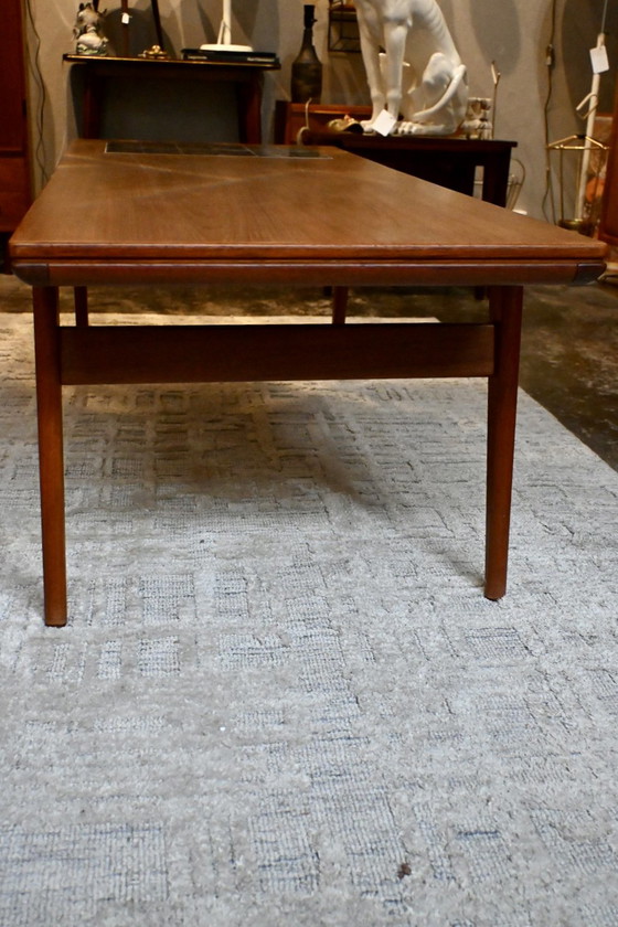 Image 1 of Deens Design Salontafel met Tegeltableau Knud L Nielsen 60’s