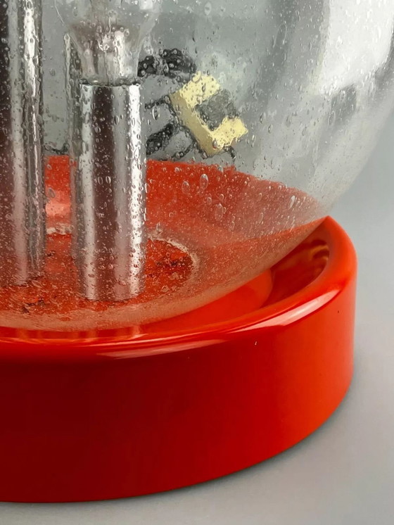 Image 1 of XXL 60s 70s ball lamp tafellamp space age design glas metaal