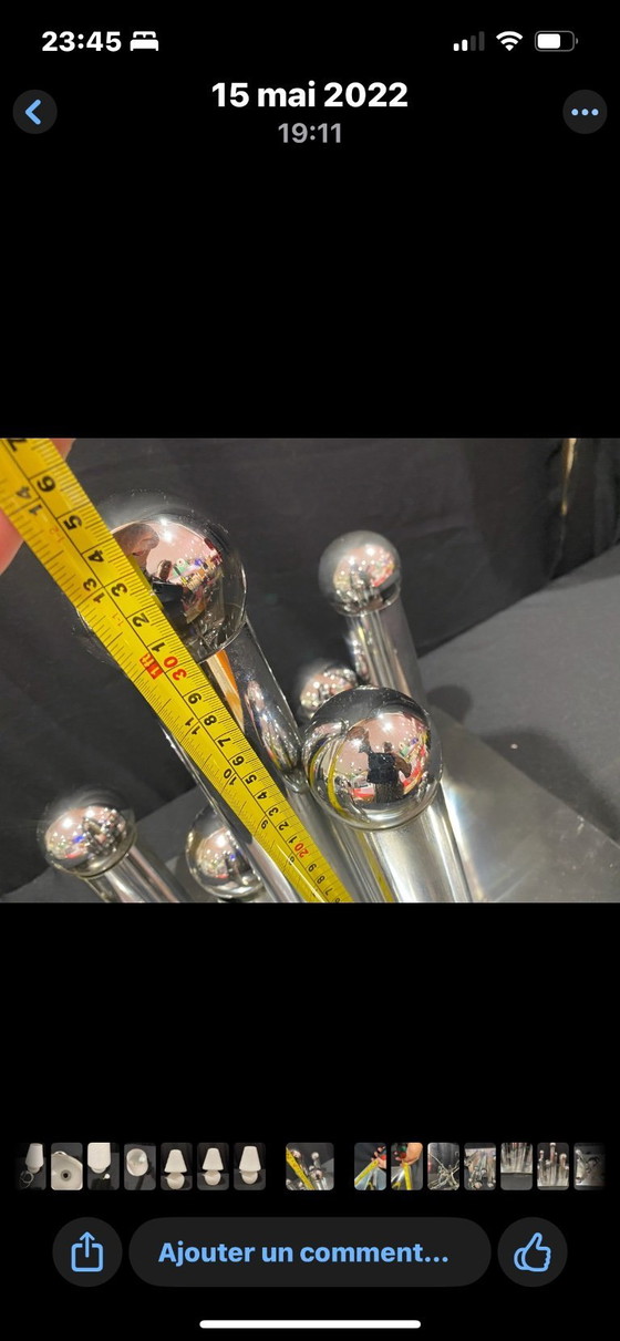 Image 1 of Plafoniera Vintage Motoko Ishii Design Futuriste Années 70-Staff.